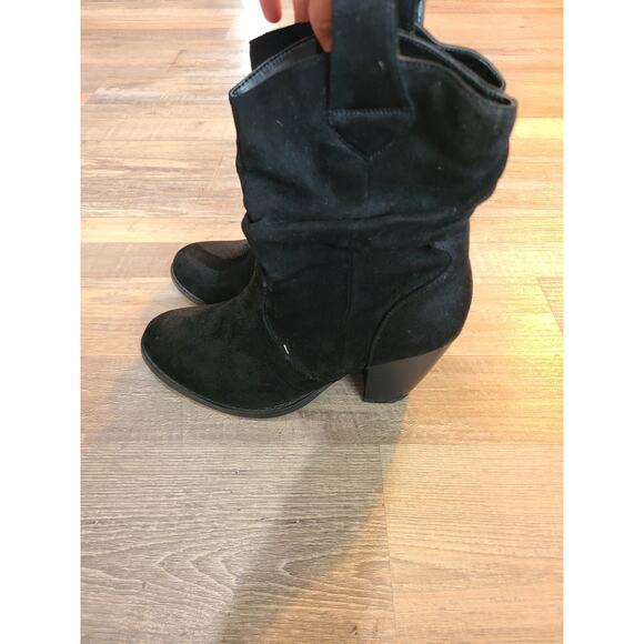 Shoe dazzle size 7 womens black kymber boots - Picture 3 of 7